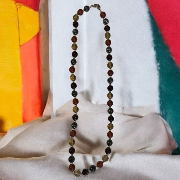 Multicolor Glass Beaded Necklace - Picture 1 of 2